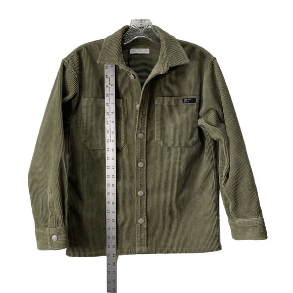Zara Youth Size 10 Green Corduroy Jacket Casual Street Wear Metal Button… - Picture 5 of 9
